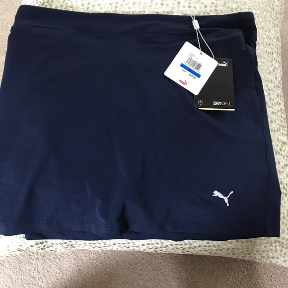 Puma Girls solid Knit Navy Skort Size XL - Picture 2 of 6